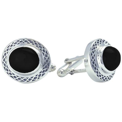 Infinity Onyx Cremation Cufflinks